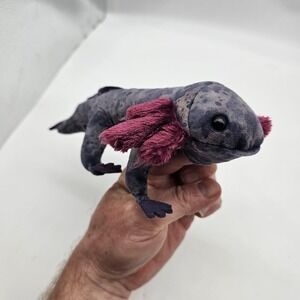 Folkmanis Axolotl Hand Puppet Plush Stuffed Animal Toy Small Purple Soft Cute